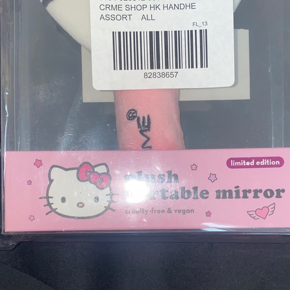 NWT! Limited Edition! Hello Kitty Plush Hand Held Mirror by The Crème Shop - Picture 8 of 11